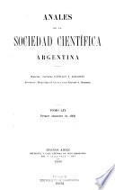 Libro Anales de la Sociedad Científica Argentina