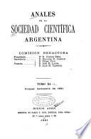 Libro Anales de la Sociedad Científica Argentina