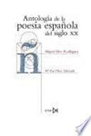 Libro Antología de la poesía española del siglo XX