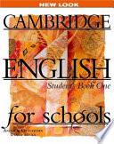 Libro Cambridge English for Schools 1 Student's Book