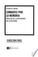 Libro Combates por la memoria