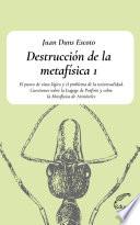 Libro Destrucción de la metafísica 1