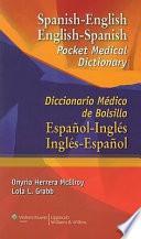 Libro Diccionario Médico de Bolsillo Español-inglés Inglés-español