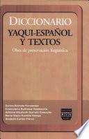 Libro Diccionario yaqui-español y textos