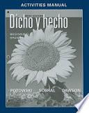 Libro Dicho y hecho, Activities Manual with Lab Audio
