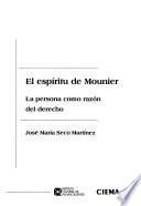 Libro El espíritu de Mounier