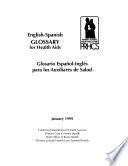 Libro English-Spanish Glossary for Health Aides