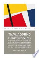 Libro Escritos musicales V