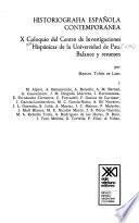 Libro Historiografía española contemporanea