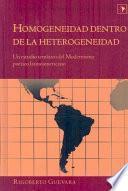 Libro Homogeneidad dentro de la heterogeneidad