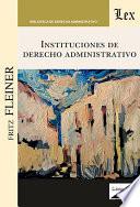Libro Instituciones de derecho administrativo