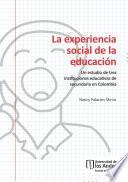 Libro La experiencia social de la educación
