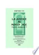 Libro La justice au Moyen Âge
