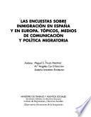 Libro Las encuestas sobre inmigración en España y Europa