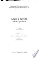 Libro Lazio e Sabina