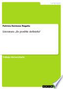 Libro Literatura. ¿Es posible definirla?