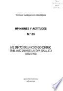 Libro Los efectos de la acción de gobierno en el voto durante la etapa socialista, 1982-1996