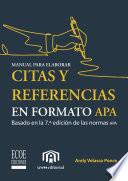 Libro Manual para elaborar citas y referencias en formato APA – 7ma edición