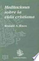 Libro Meditaciones sobre la vida cristiana