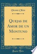 Libro Quejas de Amor de Un Montuno (Classic Reprint)
