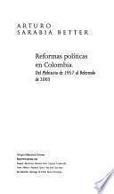 Libro Reformas políticas en Colombia