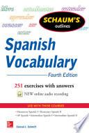 Libro Schaum's Outline of Spanish Vocabulary, 4th Edition