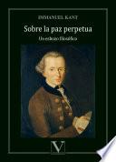 Libro Sobre la paz perpetua. Un esbozo filosófico