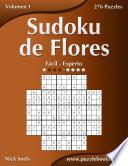 Libro Sudoku de Flores - De Fácil a Experto - Volumen 1 - 276 Puzzles