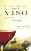 Libro Todo lo que debes saber sobre el vino para impresionar en la mesa a tus amigos