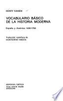 Libro Vocabulario básico de la historia moderna